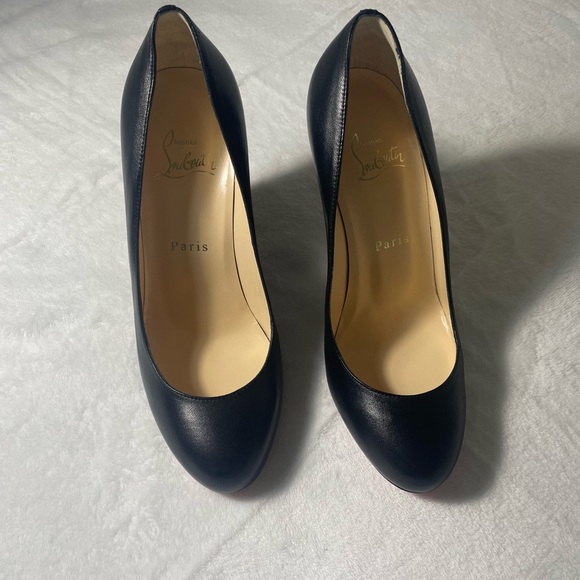 Christian Louboutin Morphing 100 Nappa  Black Leather Pumps - Picture 2 of 9